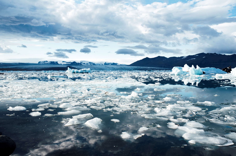 cloud - sky, melting, sea, beauty in nature, 2K, cold, floating, glacier, ice, water, climate, nature, cold temperature, iceland, no people, thawing, winter