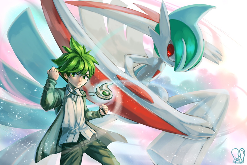 reflection, real people, green color, toy, indoors, pokemon, one person, Anime, day, gallade, creativity, representation, paint, nature, women, art and craft