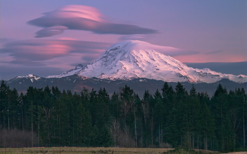 sky, nature, mountain, non-urban scene, tranquil scene, clouds, environment, sunset, winter, snow, cold temperature, scenics - nature, plant, lenticular