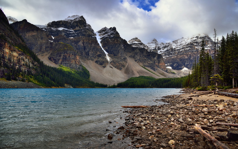 desktop, 4K, banff, snow, sky, day, hd, non-urban scene, snowcapped mountain, scenics - nature, cold temperature, mountain peak, phones, beauty in nature