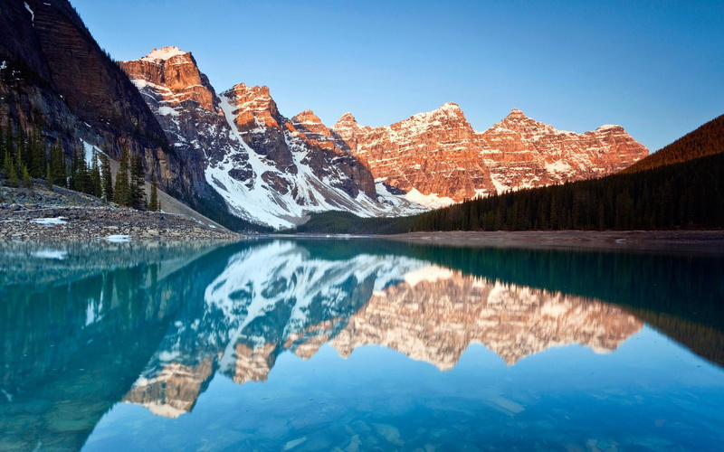 1080P, lake, water, moraine, blue, reflections, body