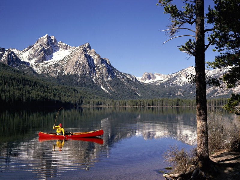 tranquil Scene, canoeing, moraine Lake, scenics, cold temperature, canadian Rockies, water, formation, tree, vacations, adventure, idaho, extreme Terrain