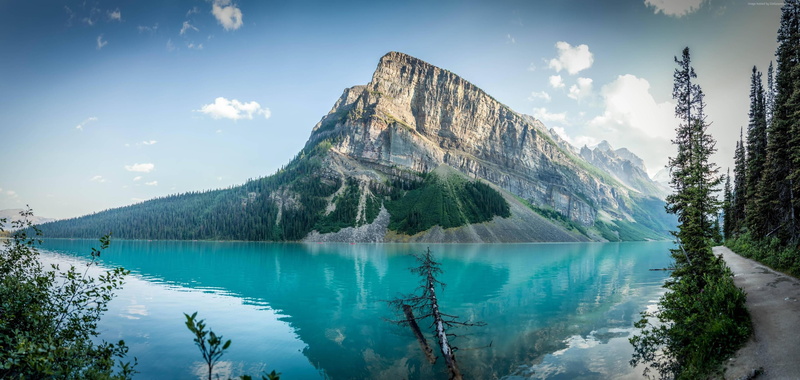 mountain, 4k, travel, Сanada, 2K, Lake Louise