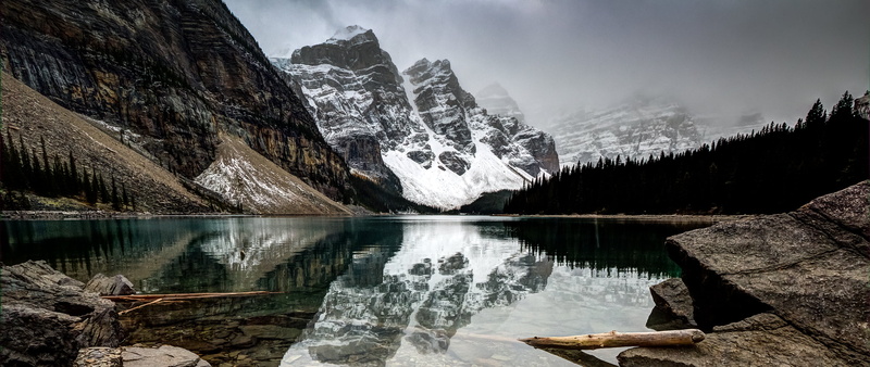 Banff National Park, winter, Banff, Lake Louise, mountains, 2K