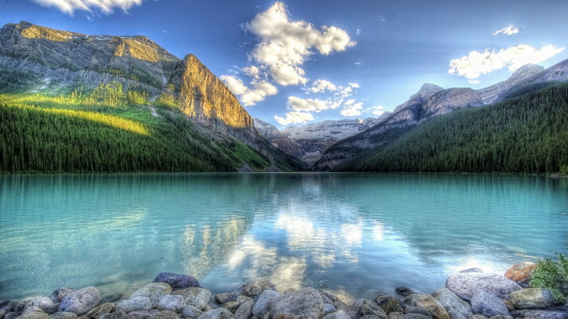 banff national park, reflection, wilderness, formation, glacial lake, no people, valley, 1080P, rock, tranquility, tree, turquoise lake, tranquil scene