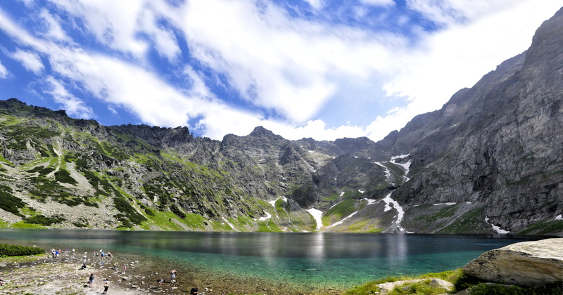 8K, mountain, environment, beauty in nature, lake, polish tatras, the high tatras, water, plant, non-urban scene, idyllic, formation, tranquility, day