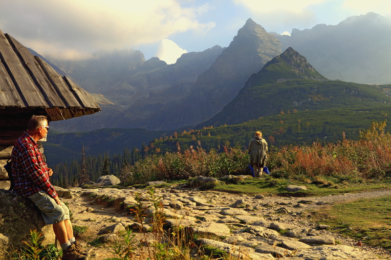 mature men, people, adult, the national park, landscape, grass, top view, mountain, mountain peak, vacations, adventure, tree, mature adult, outdoors, leisure activity