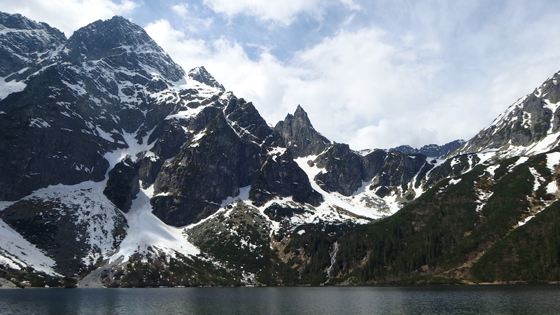 sky, ice, waterfront, formation, cloud - sky, the high tatras, lake, beauty in nature, mountain range, 4K, nature, tatry, snowcapped mountain, hiking trails