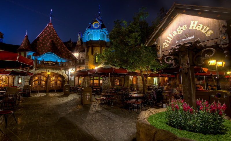 spirituality, architecture, California, Disney, building, city, haus, Food, cafe, travel destinations, nature, Disneyland, Village Haus, Minute Maid, incidental people