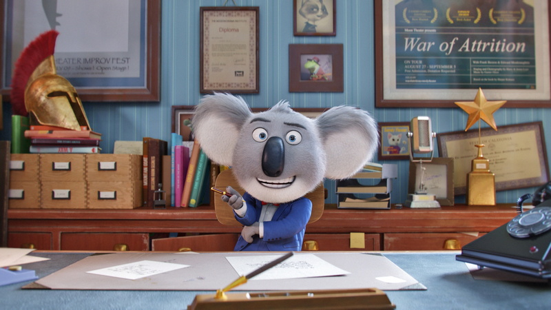 Sing, buster, moon, koala, movie, disney, 4K, matthew mcconaughey, best animation movies of 2016