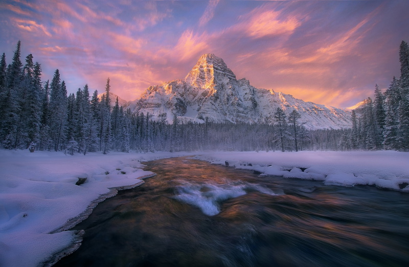 scenics, river, blue, rock - Object, morning, idyllic, cloud - Sky, banff, outdoors, banff National Park, canadian Rockies, rocky Mountains, woodland, sun