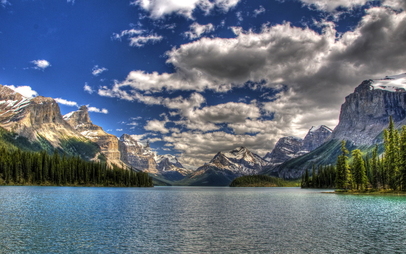beauty in nature, tranquil scene, national, water, sky, scenics - nature, lake, tree, tranquility, kanada, nature, plant, cloud - sky, waterfront, idyllic