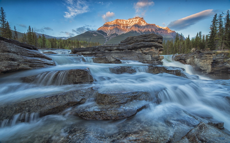phone, falls, canada, park, athabasca, android, national, desktop, jasper, 4K, river, alberta