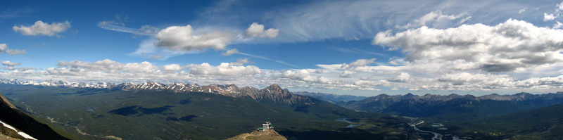 mountain Range, no people, sky, jasper, scenics, Jasper National Park, Alberta, cloud - Sky, Panoramic View, view, park, travel, Canada, landscape, cloudscape