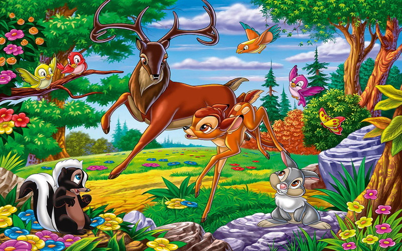  thumper, great, flower, photo, 1080P, father, rabbit, fores, bambi, friends, prince