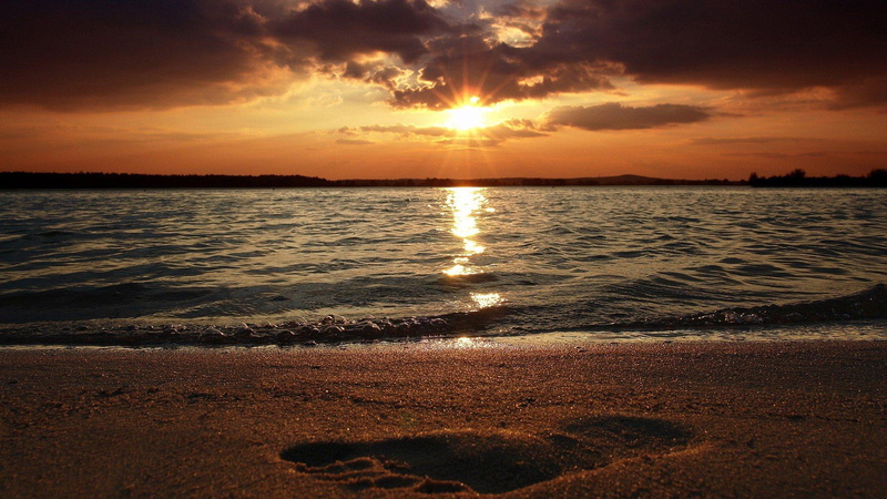 skies, nature, beach, sunset, reflection, sand, photography, dusk, natur, water, sunny, ocean, evening, 1080P, summer