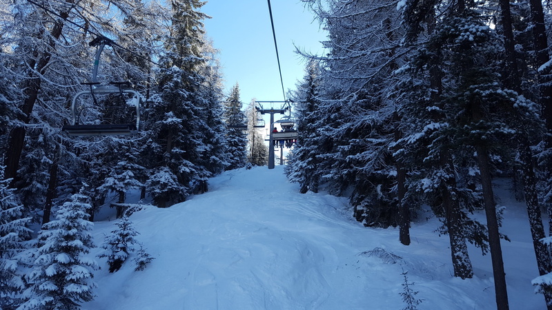 beauty in nature, 2K, winter, plant, built structure, no people, ski lift, covering, building exterior, day, cable, snow, tree, frozen, sky, white color