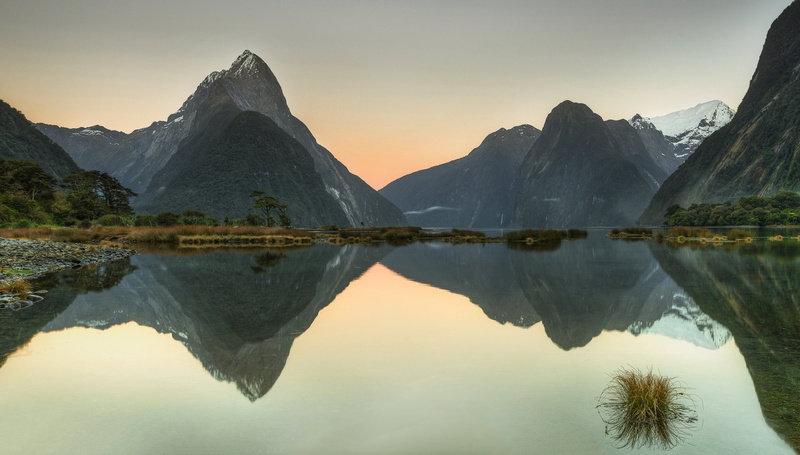 Fjord, Peak, Milford Sound, New Zealand, 1080P, Earth, Southern Alps, Aotearoa, Mitre Peak, Reflection, Mountain