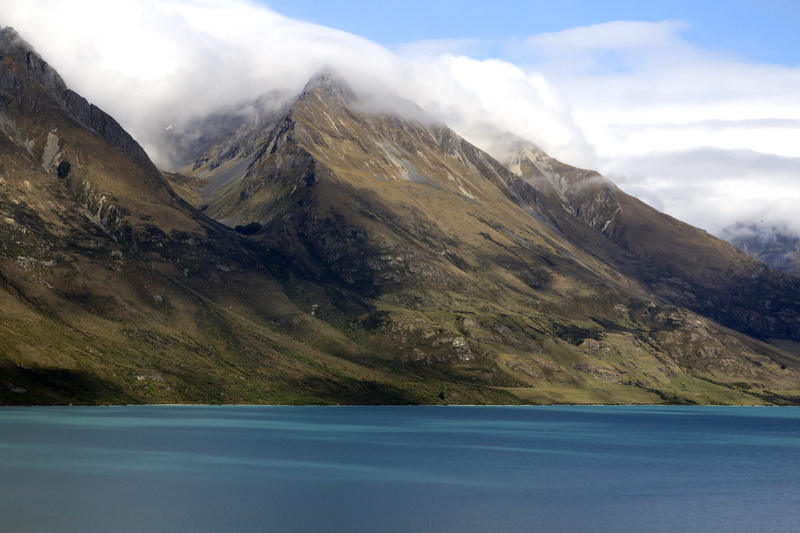 beauty in nature, mountain peak, sky, new zealand, lake wakatipu, day, environment, landscape, ocean, cloud - sky, sea, 4K, nature, lake, no people, Glenorchy