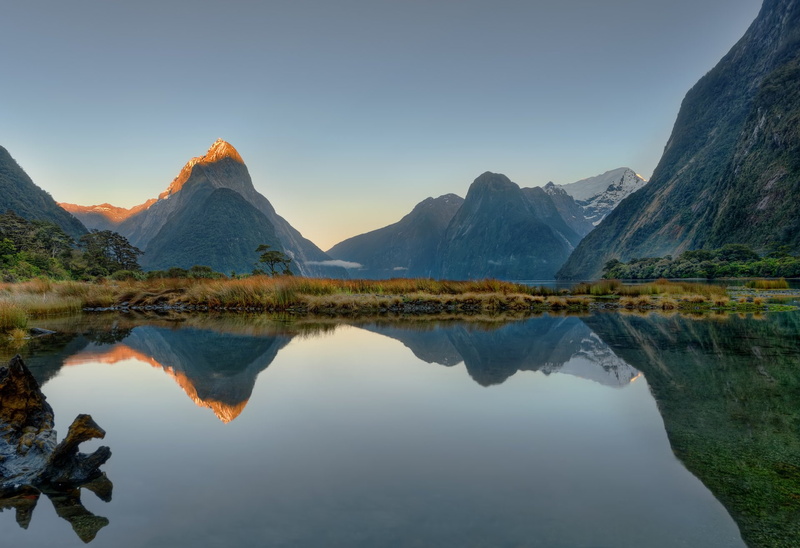 Mountain, South Island (New Zealand), New Zealand, Aotearoa, Morning, Southern Alps, Reflection, Earth, Milford Sound, Mitre Peak, 1080P, Fjord, Peak