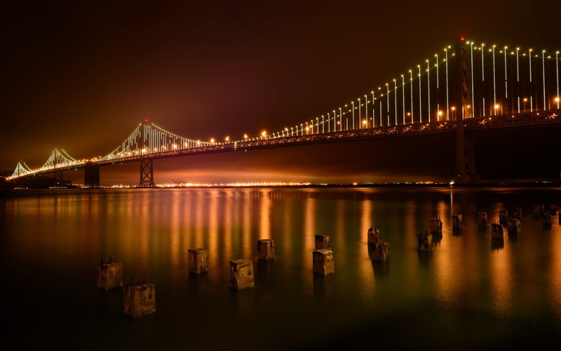 bridge, Bay Bridge, urban, 2K, San Francisco