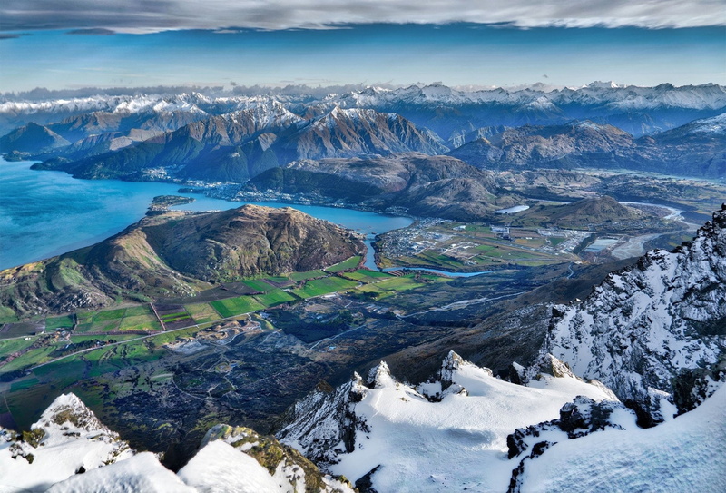 Landscape, Winter, New Zealand, Queenstown (New Zealand), 1080P, Aerial, Cities