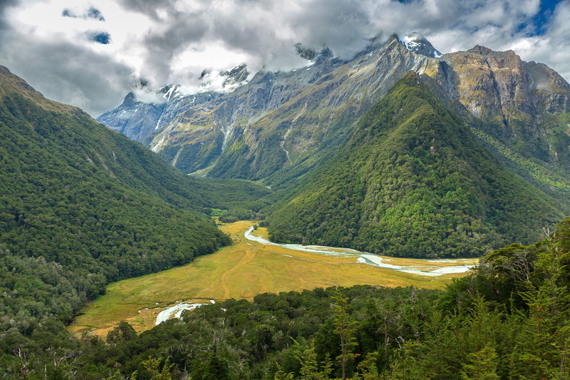 Mountains, Mountain, New Zealand, Cloud, Landscape, Routeburn Track, Southern Alps, 1080P, South Island (New Zealand)