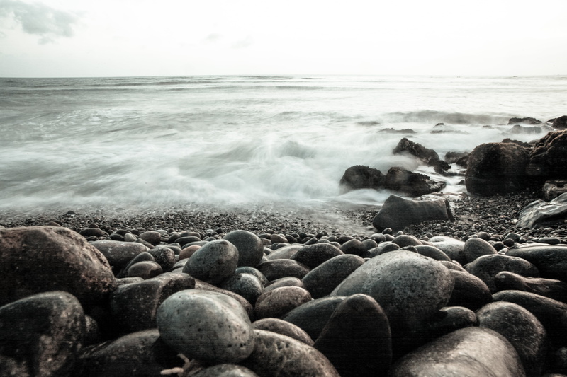 lima, sea, wet, coastline, pebbles, Makaha, slow, canon, Down, stones, 5K, moist, rock - Object, water, sunset, 5d, seascape, Playa, cold, pacific, tone
