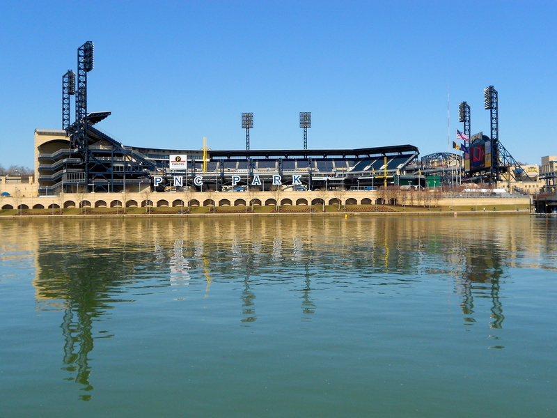 outdoors, park, built structure, no people, travel destinations, reflection, spring, pollution, pnc park, city, nature, skyline, waterfront, building exterior