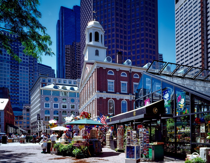 concrete, buildings, red, urban, attractions, hdr, historic, boston, tower, nature, cityscape, landmark, street, man, real people, skyscraper, building