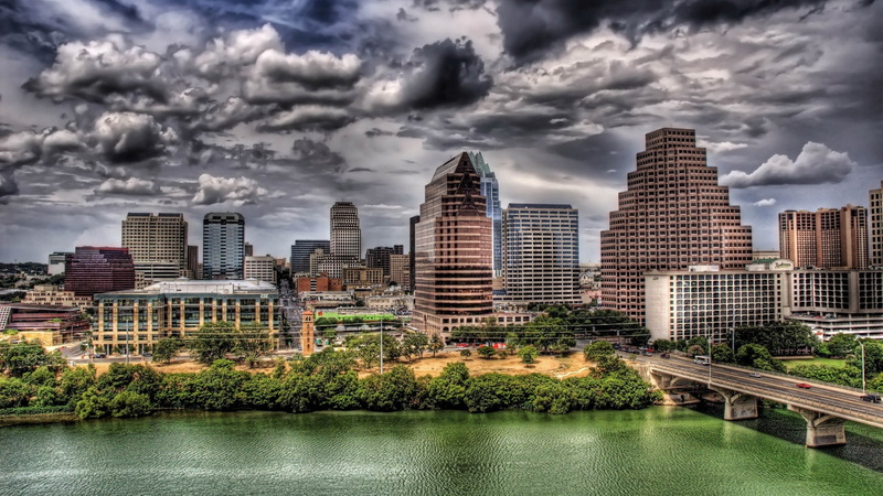 reflection, skyscraper, water, tower, outdoors, capital Cities, germany, financial District, river, travel Destinations, bridge - Man Made Structure, texas