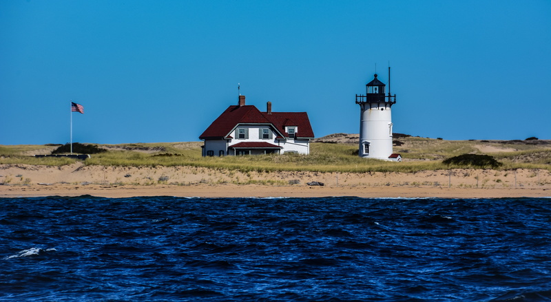 sea, water, land, sky, building, safety, tower, shore, cape cod, outdoors, beach, massachusetts, guidance, sand, side, atlantic, no people, nature, blue