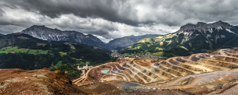 8K, architecture, field, sky, no people, quarry, public domain, environment, color Image, clouds, landscape, cloud - sky, tranquility, industry, mountain Range