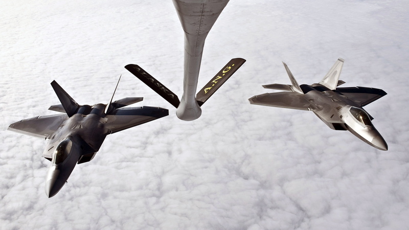 art, refueling, air, aircraft, F, mid, air refueling, x, 22 Raptor, animals, military, dogs, raptor, 2K, px, Aircraft, Military, hd, 2560x1440 px