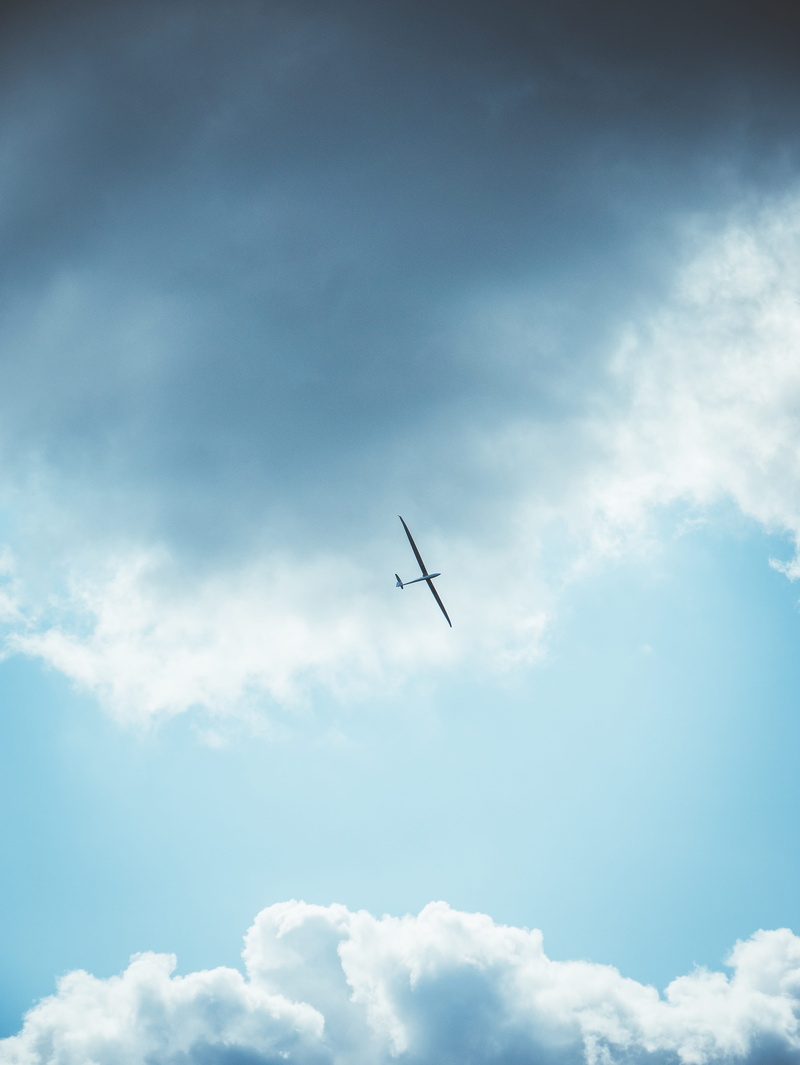 hobby, wing, aerodrome festival, tranquility, aviation, scenics - nature, mens doubles event, silhouette, outdoors, glide, no people, directly below, vertebrate