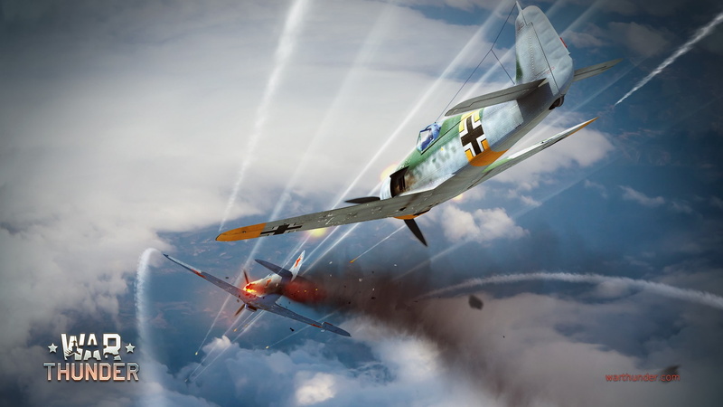 Focke-Wulf Fw 190, airplane, video games, 1080P, War Thunder, Gaijin Entertainment, Lavochkin La-5