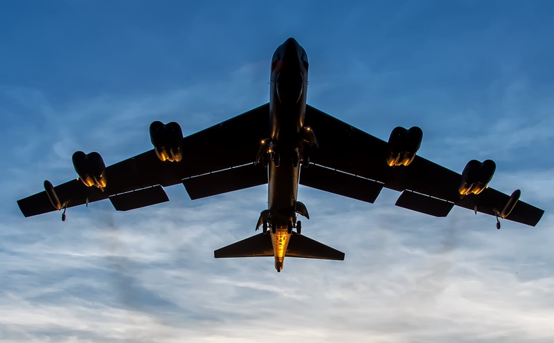 military, aircraft, vehicle, blue, military aircraft, 1080P, Bomber, Boeing B-52 Stratofortress