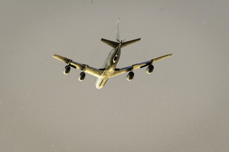 transportation, copy space, air force, plane, no people, single object, motion, still life, low angle view, shape, nature, mode of transportation, mid-air