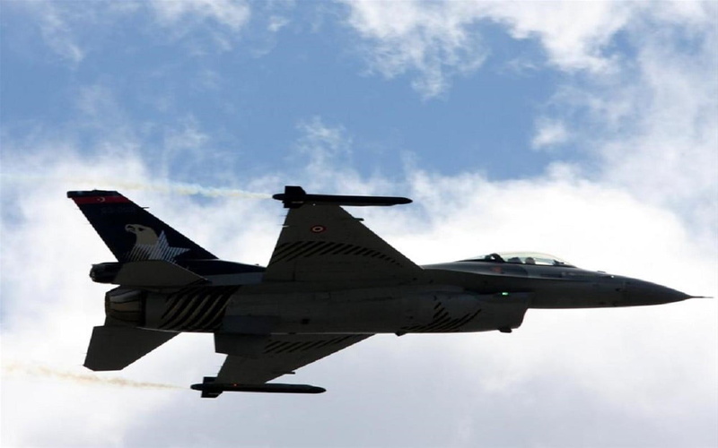 air vehicle, 720P, military, gray, plane, General Dynamics F-16 Fighting Falcon, Atak, directly below, airplane, army, Turkish Air Force, sky, flying
