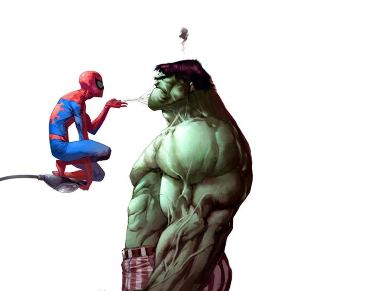 Hulk (film), spider, 480P, spiderman vs hulk