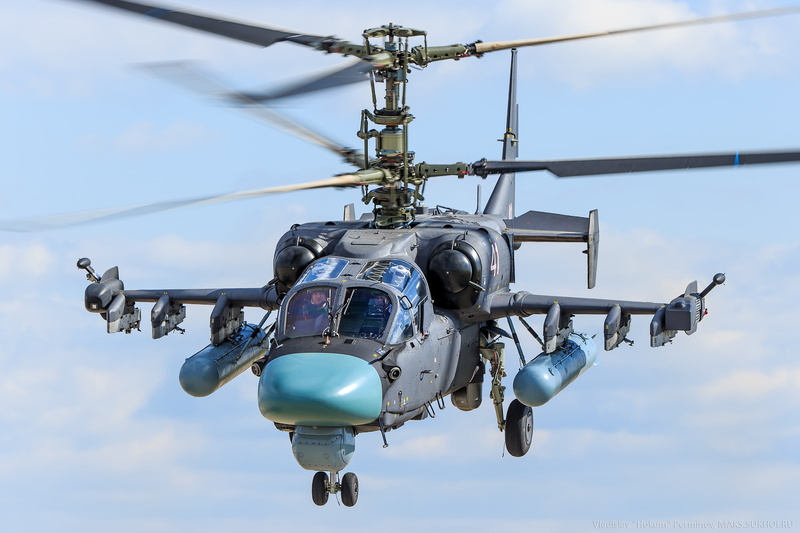 Shock, Vladislav Perminov, air Vehicle, armed Forces, flying, day, no people, Russian, military, technology, mid-air, war, KA-52, outdoors, airplane, hanging