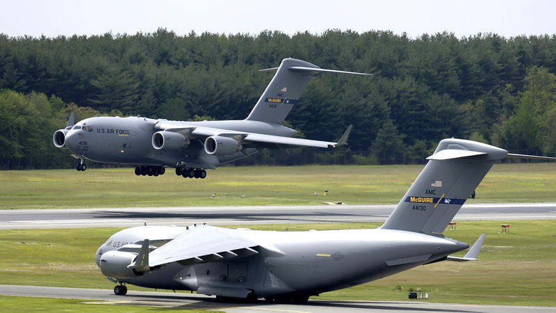 airplane, military aircraft, military, jets, C-17 Globmaster, aircraft, sky, 1080P