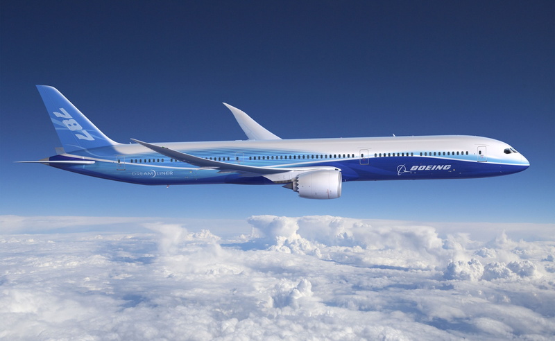 flying, mode of transportation, transportation, plane, aircraft wing, on the move, sky, business, copy space, Dreamliner, blue, air vehicle, aerospace industry
