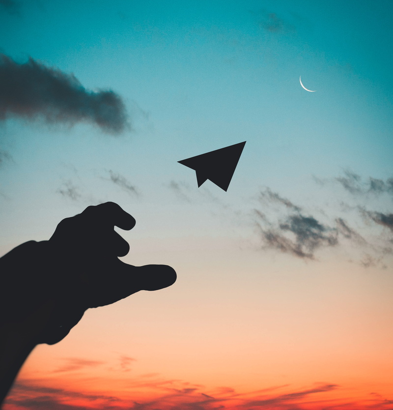 nature, one person, clouds, real people, light, plane, outdoors, cloud - sky, flying, holding, throw, human hand, backlit, moon, sunset, finger, dawn, sky