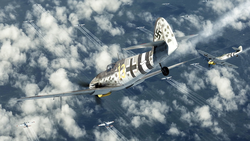 the attack on the bombers, 1080P, Smash them, Break them up, Messerschmitt Bf.109, single-engine piston fighter-low