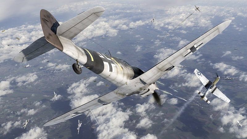 UNITED STATES AIR FORCE, single-engine piston fighter-low, 1080P, North American P-51 Mustang, American single-seat fighter, Luftwaffe, Messerschmitt Bf
