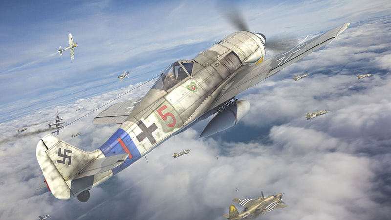 Luftwaffe, Focke-Wulf Fw 190 Würger, JG54, fighter-monoplane, 1080P, German single-seater single piston, Antonis (rOEN911) Karidis