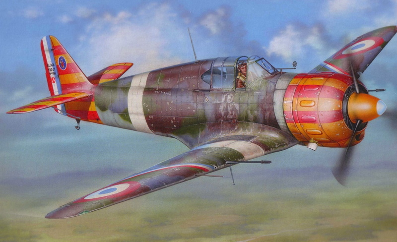 Bloch, The second world war, fighter-monoplane, French, art, times, figure, 1080P, MB.150