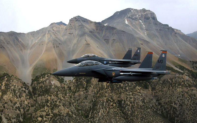 fighter, 1080P, air vehicle, black, mountain, no people, plane, planes, landscape, airplane, aerospace industry, formation, mode of transportation, travel