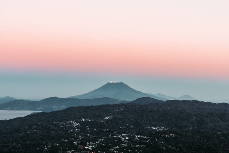 architecture, cloud - sky, beauty in nature, tranquil scene, majestic, el salvador, cold temperature, aerial view, trees, mountain range, leisure activities
